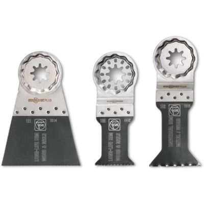 Fein Starlock Plus E-Cut Combo Saw Blade Set - 3-Piece Kit for Precision Cutting, Includes (2) E-Cut Long-Life, (1) E-Cut Universal Saw Blade - 35222952090
