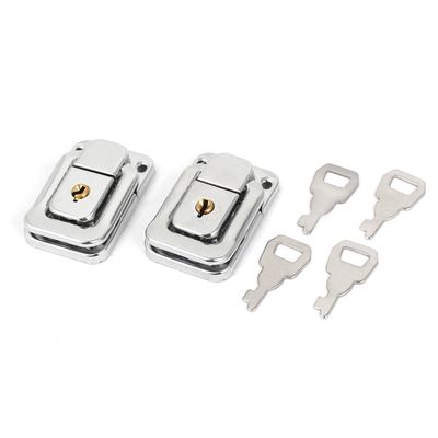 uxcell 2Pcs A15121700ux0382 Chest Boxes Handbag Metal Clasp Lock W Keys