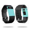 MightySkins Skin Compatible with Fitbit Charge HR Watch Cover wrap Sticker Skins Turquoise Chevron view 1