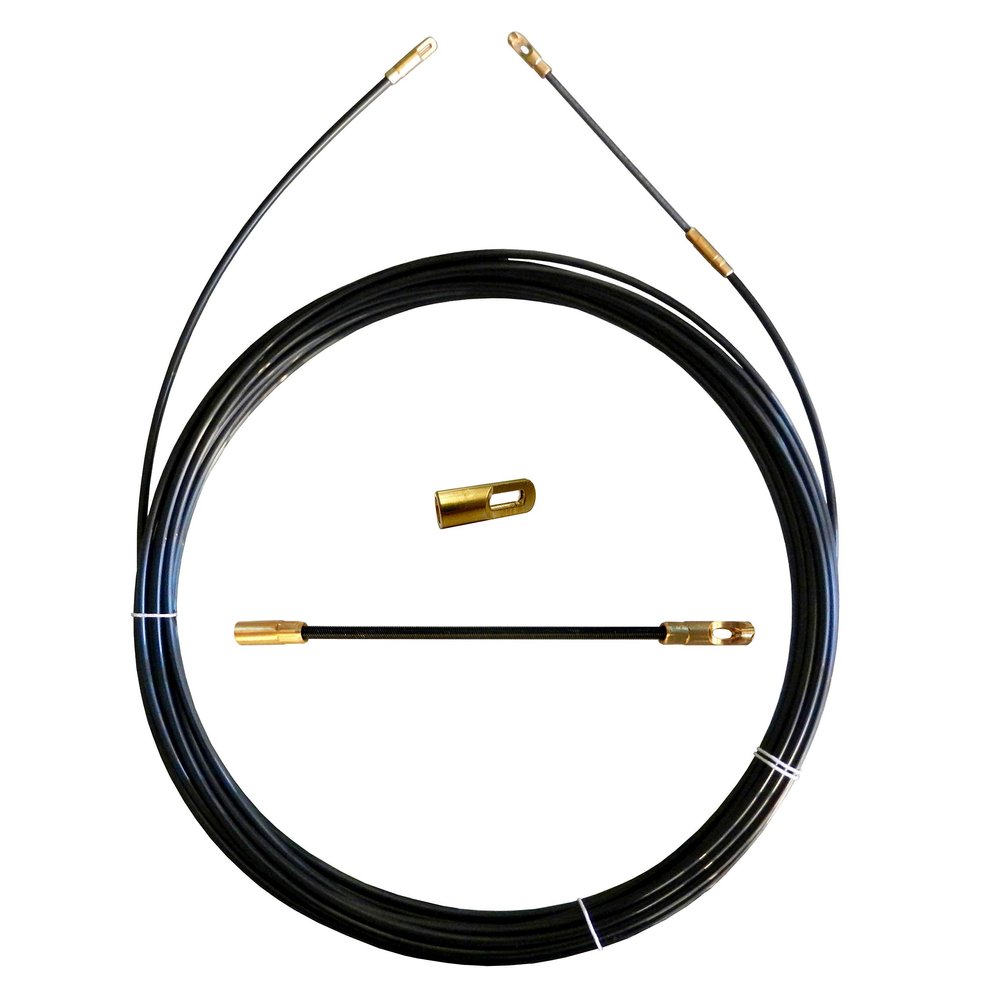 Velamp SPN4-010 The  4 mm Perlon fishtape is indicated in installations of Electrical Systems in The Civil Sector and is Ideal for Short and tortuous Sections, Black