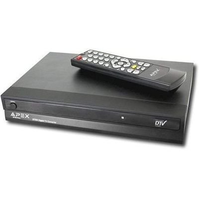 TopOne Apex DT502 Digital TV Converter Box with Analog Pass Through Brand New