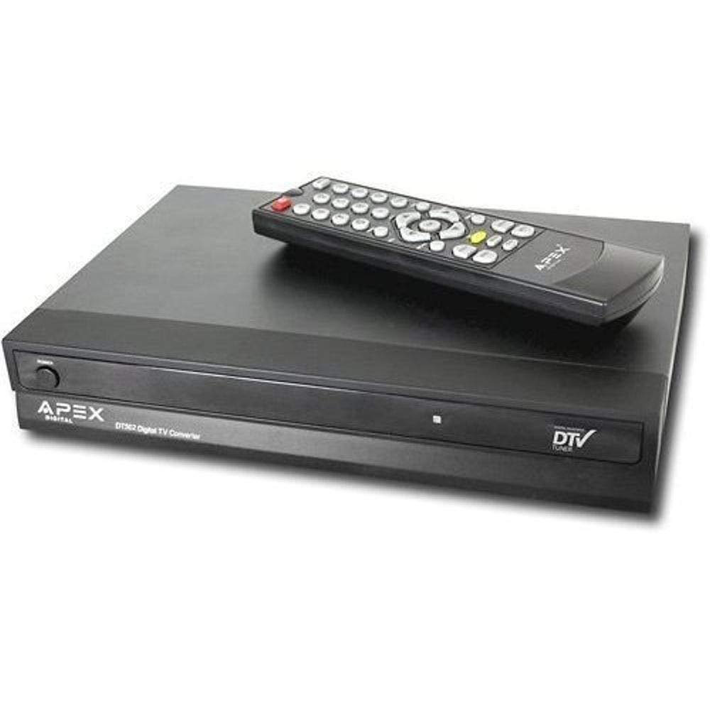 TopOne Apex DT502 Digital TV Converter Box with Analog Pass Through Brand New