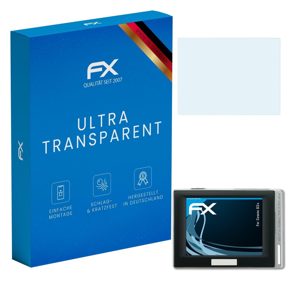 atFoliX Screen Protection Film compatible with Cowon D2+ Screen Protector, ultra-clear FX Protective Film (3X)