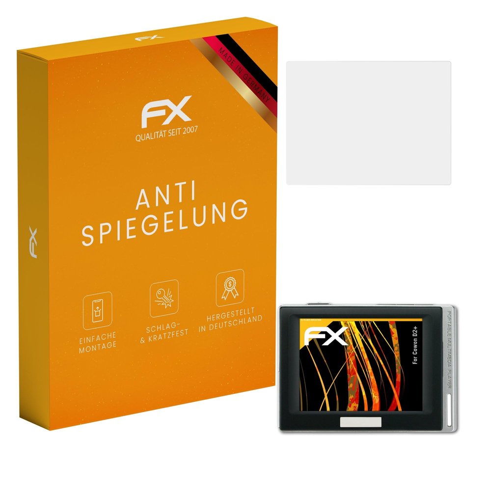 atFoliX Screen Protector compatible with Cowon D2+ Screen Protection Film, anti-reflective and shock-absorbing FX Protector Film (3X)