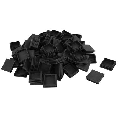 uxcell 50mm x 50mm Plastic Square Blanking End Caps Tubing Tube Insert 100pcs