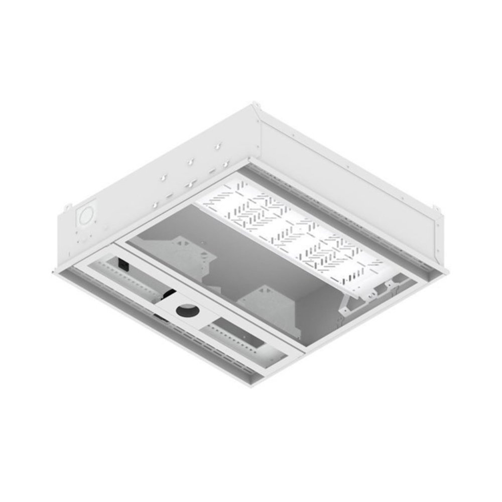 FSR CB-22P - 2ft x 2ft Ceiling Box w/2 1 RU Mounts, 7 AC & Projector Pole Adapter (White)