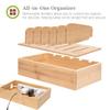 Prosumer's Choice Wooden Charging Station Organizer - 5-Port Base for Phones, Tablets and Laptops - Multi-Device Docking Station with Removable Divider Slots - Cord Box with Cable Management - Bamboo view 4
