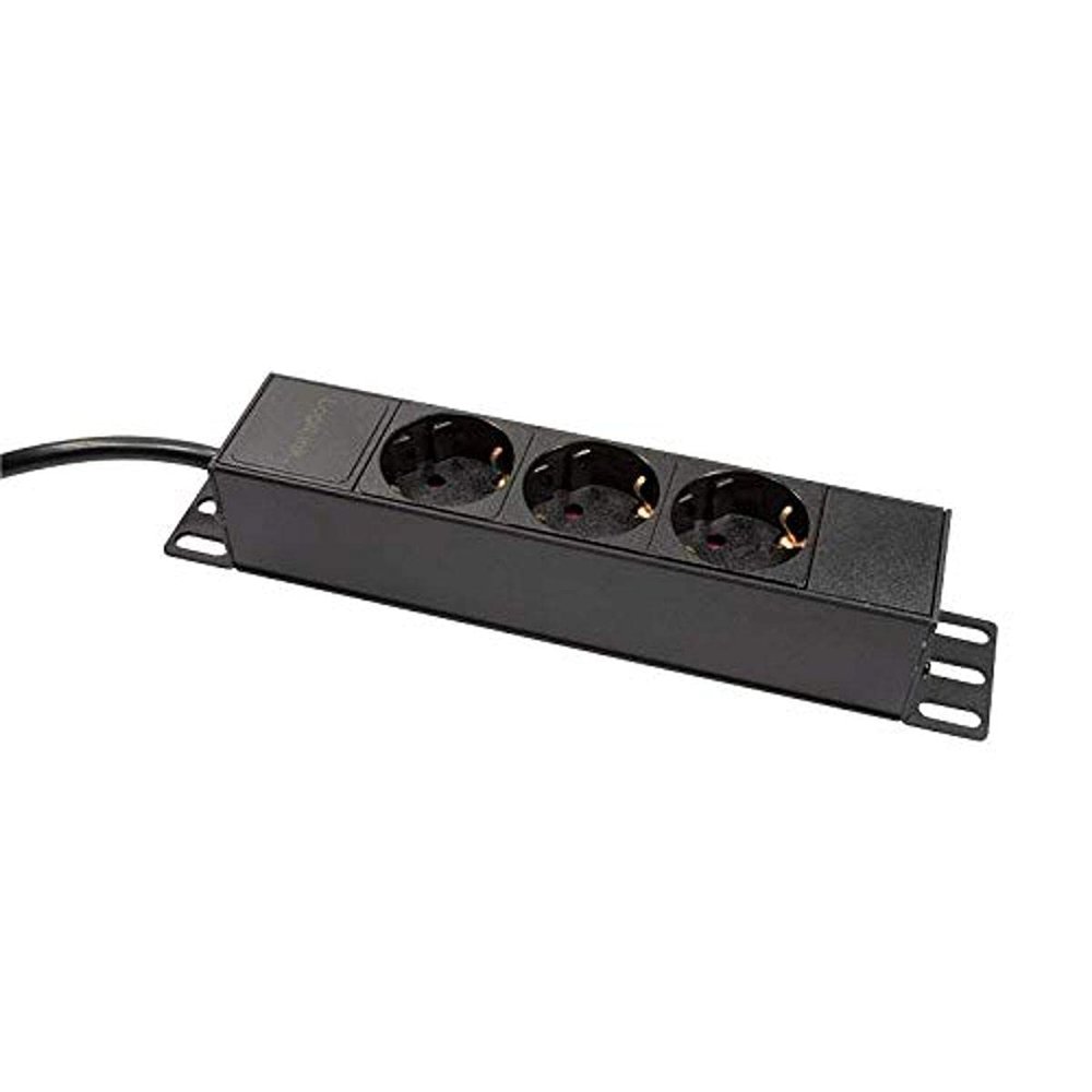 Logilink PDU 10 3 Outlets Black PDU3B01, 1U, Polypropylene, PDU3B01 (PDU3B01, 1U, Polypropylene (PP), Black, 3 AC Outlet(s), 1.8 m, H05VV-F)