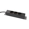 Logilink PDU 10 3 Outlets Black PDU3B01, 1U, Polypropylene, PDU3B01 (PDU3B01, 1U, Polypropylene (PP), Black, 3 AC Outlet(s), 1.8 m, H05VV-F) view 1