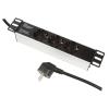 Logilink PDU 10 3 Outlets Black PDU3B01, 1U, Polypropylene, PDU3B01 (PDU3B01, 1U, Polypropylene (PP), Black, 3 AC Outlet(s), 1.8 m, H05VV-F) view 2