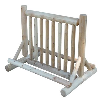 9-Place Bike Log Rack, Outdoor Bike Stand, Freestanding Bicycle Storage Racks, Standing Rack for Bikes, Standard Bicycle Parking Floor Stand Racks, Fat Tire Bikes for Men - Natural