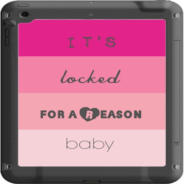 Its Locked for A Reason Baby Funny Quote Vinyl Decal Sticker Skin by Debbie's Designs for Lifeproof Fre iPad Air