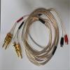 16 AWG Speaker wire pair with RCA Female (Black & Red) to 2 pair Banana Plugs - 3 Foot view 1