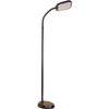 LED Floor Lamp Bright-Reader Full Spectrum by Home Concept Hi-Output 2,100 LUX, Dimmable, Energy Efficient 12w, 6,400k (for Reading, Knitting, Hobbies) Black Color with adjustable goose-neck view 1
