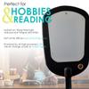 LED Floor Lamp Bright-Reader Full Spectrum by Home Concept Hi-Output 2,100 LUX, Dimmable, Energy Efficient 12w, 6,400k (for Reading, Knitting, Hobbies) Black Color with adjustable goose-neck view 3