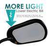 LED Floor Lamp Bright-Reader Full Spectrum by Home Concept Hi-Output 2,100 LUX, Dimmable, Energy Efficient 12w, 6,400k (for Reading, Knitting, Hobbies) Black Color with adjustable goose-neck view 4