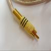 16 AWG Speaker wire with Gold RCA Male - Black, 25 Foot view 2