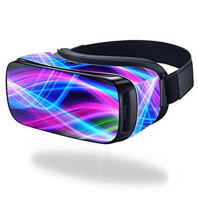 MightySkins Skin Compatible with Samsung Gear VR (Original) Cover wrap Sticker Skins Light Waves