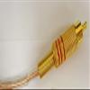 16 AWG Speaker wire with Gold RCA Male - Red, 6 Foot view 2