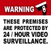 (6 Pack) 3.5 X 2.5 Self Adhesive Home Business Security DVR Camera Video Surveillance System Window Door Warning Alert Sticker Decals. for Indoor/Outdoor use view 1