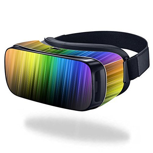 MightySkins Skin Compatible with Samsung Gear VR (Original) Cover wrap Sticker Skins Rainbow Streaks