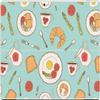 Fun Breakfast Food Pattern Wallpaper Vinyl Decal Sticker Skin by Debbie's Designs for Surface Pro 3 view 1