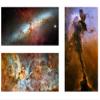Alonline Art - Stars Hubble Nasa Astronomy by Space Galaxy | print on wall sticker vinyl decal (Rolled) | 35"x18" - 89x46cm | Set of 3 Lot | Wall art home decor for bedroom or for home | wallpaper view 1