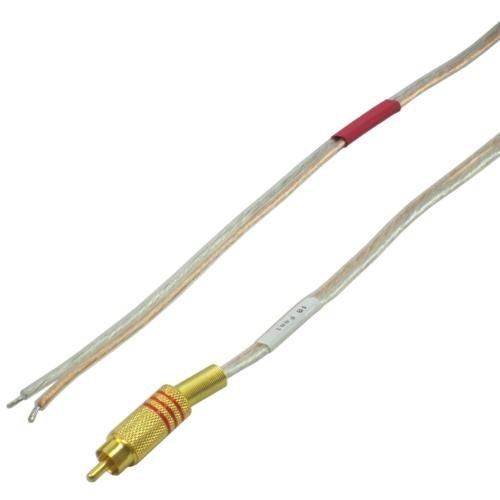 16 AWG Speaker wire with Gold RCA Male - Red, 25 Foot