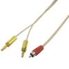 16 AWG Speaker wire with RCA Male to 1 pair Banana Plugs - Red, 25 Foot view 1