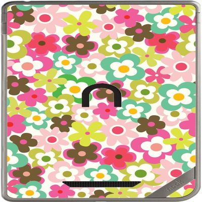 Fun Flowers Daisys Colorful Vinyl Decal Sticker Skin by Debbie's Designs for Nook Color & Nook Tablet by Barnes and Noble