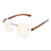 Eyekepper Blue Light Blocking Rimless Reading Glasses - Small Frameless Reader for Women with Gold Frame Brown Arm +2.50 view 1