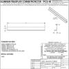 Vestil TPCG-48 Non-Marking Diamond Tread Plate Corner Guard 48 in. Height Silver view 2
