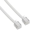 Sanwa Supply TEL-EN-05N2 Ecology Telephone Cable (Normal), White, 1.6 ft (0.5 m) view 1
