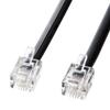 Sanwa Supply TEL-N1-5BKN2 Modular Cable (Black) 16.4 ft (5 m) view 1