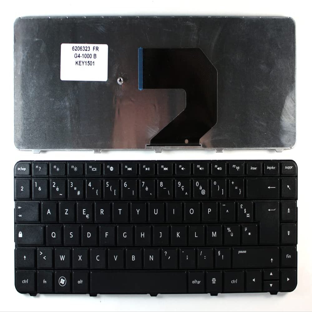 Power4Laptops French Layout Black Replacement Laptop Keyboard Compatible with HP Pavilion G6-1202au
