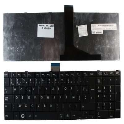 Power4Laptops French Layout Black Replacement Laptop Keyboard Compatible with Toshiba Satellite C850-13X