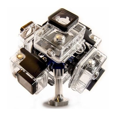 360Heros 360H6 | All Weather 360 Degree Video Filming Holder for GoPro Hero2 Hero3 Hero 4