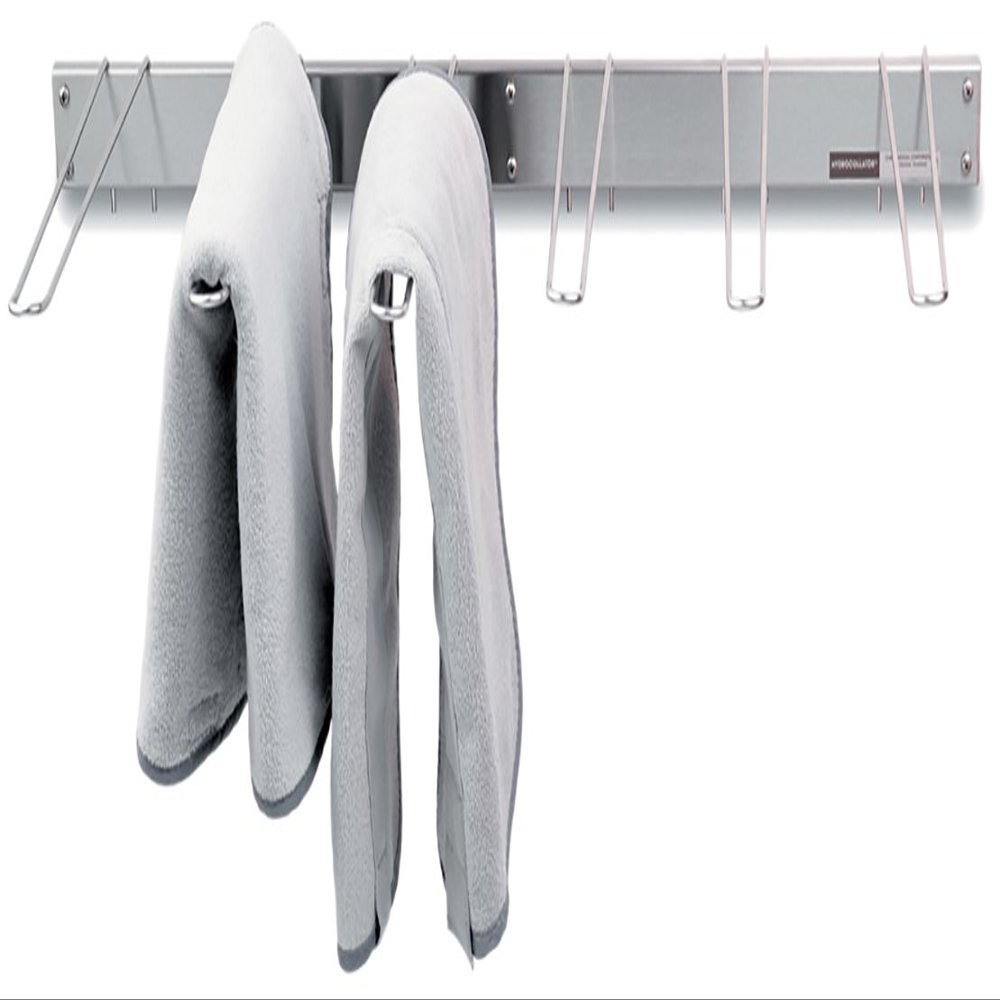 Hydrocollator 00-4016 Wall-Mounted Towel Rack, 13 Hooks, 33" Length x 2" Width