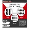 DuraSteel Wire Shelving Shelf Lock Clips / Shelving Sleeves - Fits with Thunder Group, Alera, Honey Can Do, Eagle, Regency, Metro and more - For 1" Post, Plastic, Black, Pack of 8 Pcs view 3