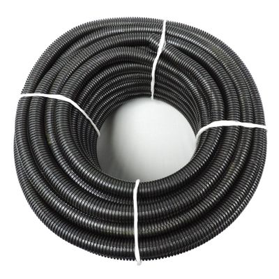 (1" Dia. x 50 ft, Black) HydroMaxx Flexible Polyethylene Corrugated (PE) Split Tubing (Wire Loom)