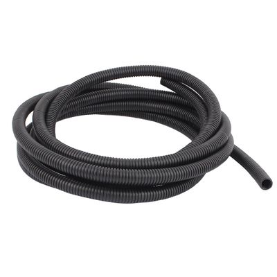 uxcell 3.7 M 11 x 13 mm Plastic Corrugated Conduit Tube for Garden,Office Black