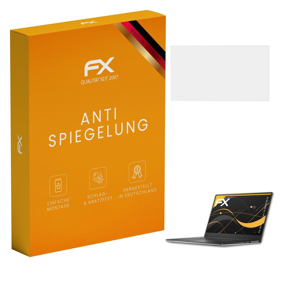 atFoliX Screen Protector compatible with Dell Precision 15 5000 5510 Screen Protection Film, anti-reflective and shock-absorbing FX Protector Film (2X)