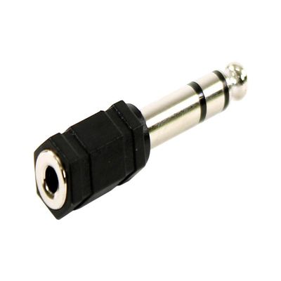 Plugger, Simple 3.5mm Stereo Mini Jack Female to 6.35mm Stereo Jack Male Adapter. Range of cables and adapters Easy adopted for years by audio professionals.