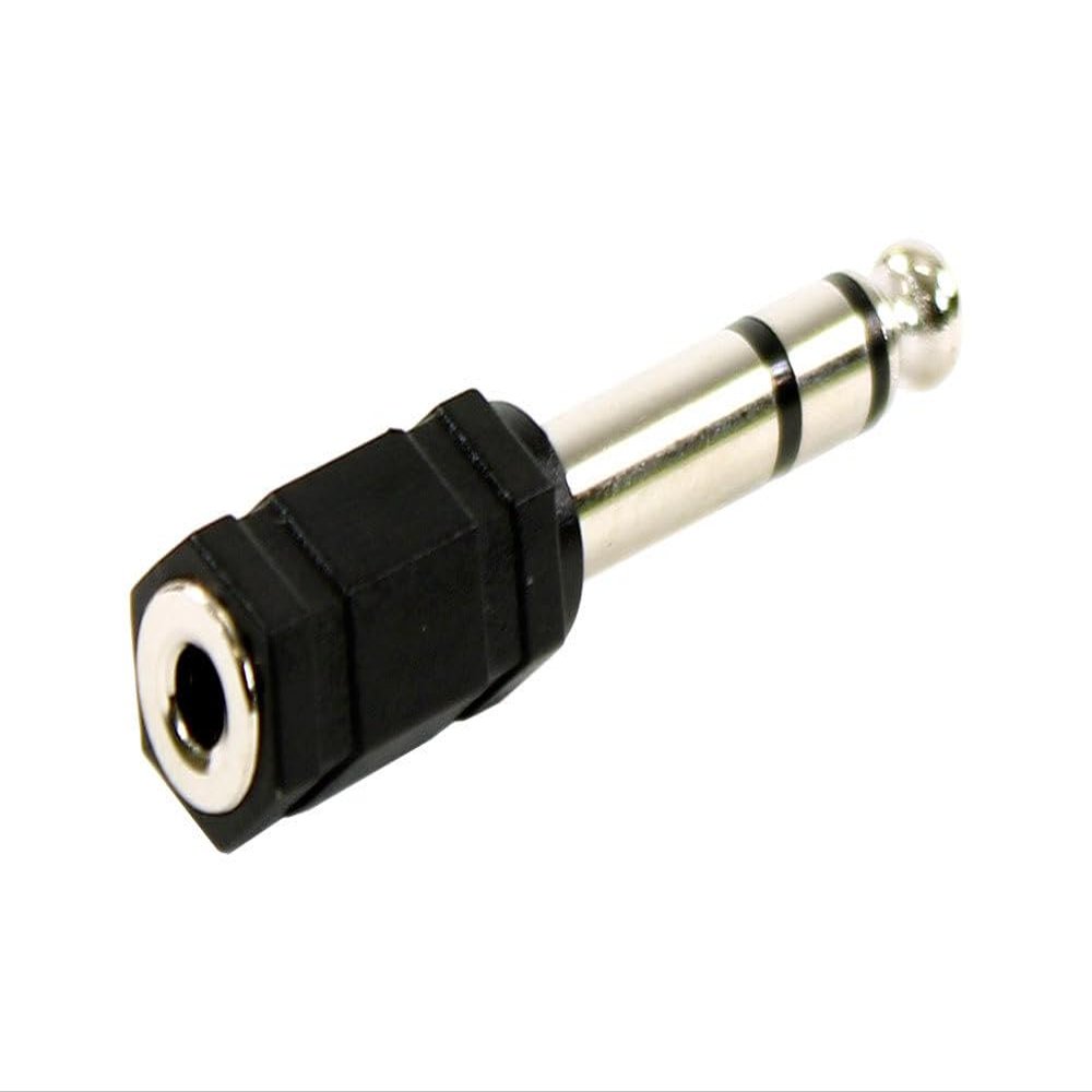 Plugger, Simple 3.5mm Stereo Mini Jack Female to 6.35mm Stereo Jack Male Adapter. Range of cables and adapters Easy adopted for years by audio professionals.