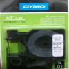 DYMO Standard D1 Self-Adhesive Polyester Tape for Label Makers, Black Print on White, 1/2 Inch (45113) view 1