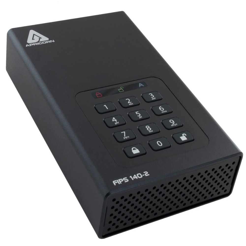 Apricorn 8TB Aegis Desktop Padlock FIPS 140-2 Validated 256-Bit Encrypted Hard Drive (ADT-3PL256F-8000)