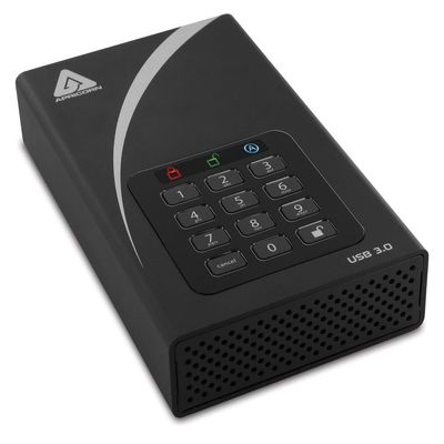 Apricorn 8TB Aegis Padlock DT 256-Bit Encryption USB 3 Hard Drive (ADT-3PL256-8000)