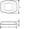 Optronics A13C2BP Chrome Mounting Base/Bezel (Mcl/Ucl 13) view 2