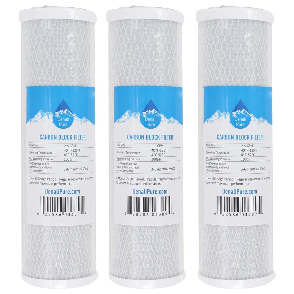 3x Replacement for Everpure CGS-10 EV910010 Activated Carbon Block Filter