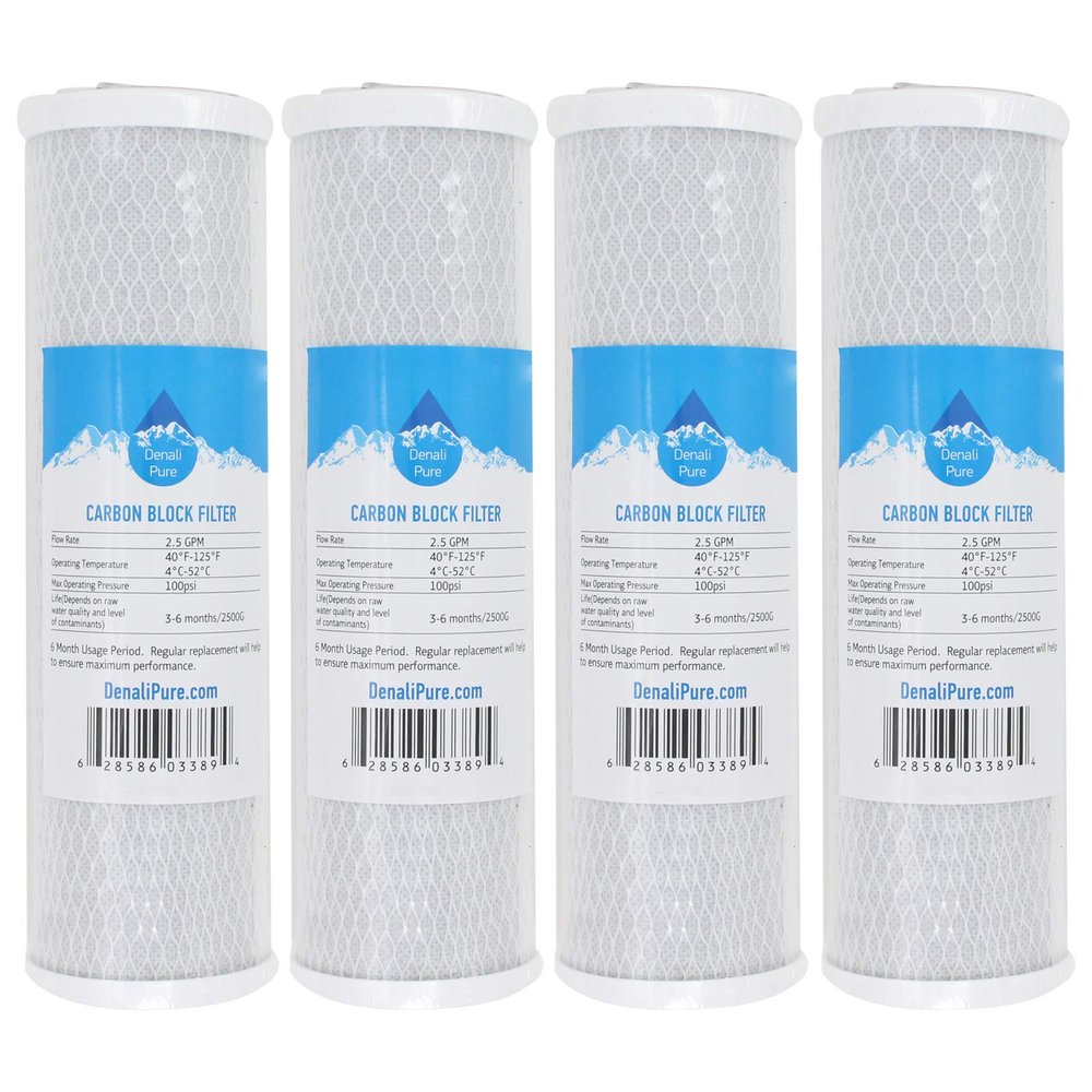 4x Compatible with Home Master Jr TMJrPLUS Activated Carbon Block Filter
